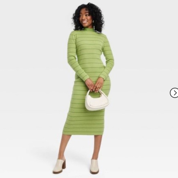 Women's House of Aama High Neck Maxi Knit Dress Green
Striped nwt - Picture 3 of 9